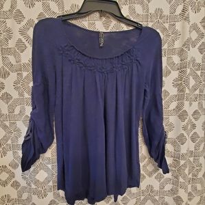 GUC Free People navy blue cotton tunic top